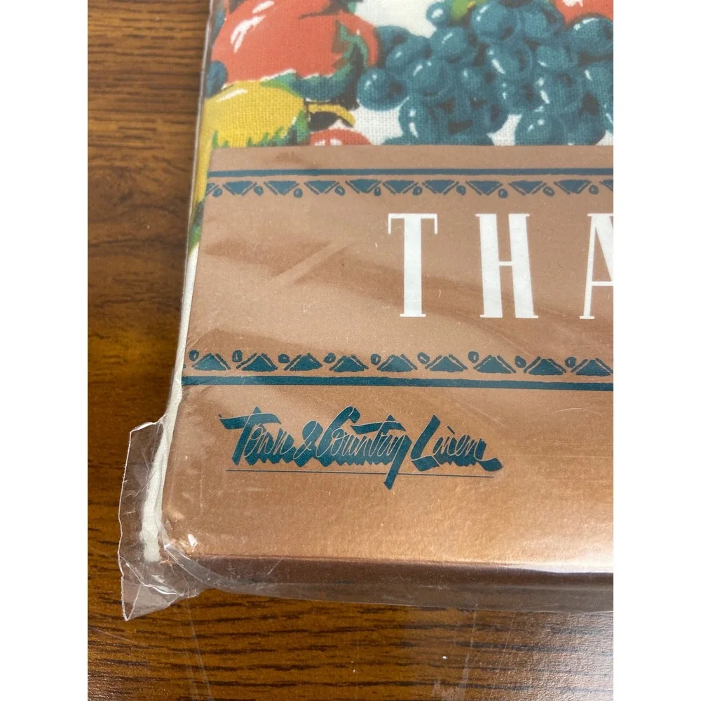 Town & Country Thanksgiving Tablecloth, Harvest Fruit, 60 x 102 Oblong‎ NIB
